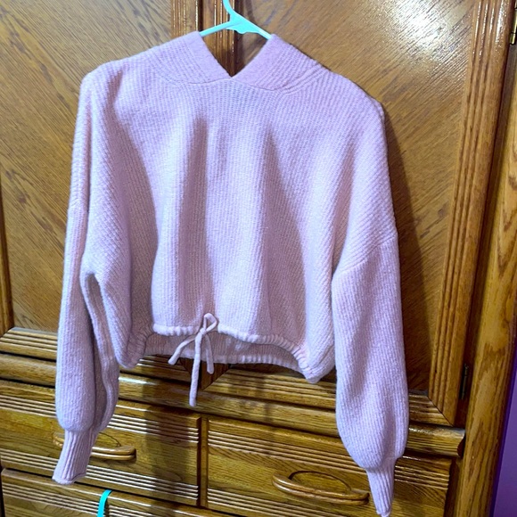 Streetwear Society Sweaters Light Pink Crop Top Hoodie Poshmark